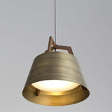 Imber Pendant by Cerno, Color: Distress Brass/Walnut - Cerno, Distress Brass/Dark Stained Walnut - Cerno, Brushed Brass/Walnut - Cerno, Matte Black/Matte White/Dark Stained Walnut - Cerno, Matte Black/Matte White/White Washed Oak - Cerno, Matte Black/Matte White/Walnut - Cerno, Brushed Rose Gold/Dark Stained Walnut - Cerno, Gloss White/White Washed Oak - Cerno, Light Option: E26 (W/h Diffuser), 2700K LED, 3500K LED, E26 (W/o Diffuser), Size: Small, Large | Casa Di Luce Lighting