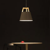 Imber Pendant by Cerno, Color: Distress Brass/Walnut - Cerno, Distress Brass/Dark Stained Walnut - Cerno, Brushed Brass/Walnut - Cerno, Matte Black/Matte White/Dark Stained Walnut - Cerno, Matte Black/Matte White/White Washed Oak - Cerno, Matte Black/Matte White/Walnut - Cerno, Brushed Rose Gold/Dark Stained Walnut - Cerno, Gloss White/White Washed Oak - Cerno, Light Option: E26 (W/h Diffuser), 2700K LED, 3500K LED, E26 (W/o Diffuser), Size: Small, Large | Casa Di Luce Lighting