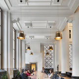 Imber Pendant by Cerno, Color: Distress Brass/Walnut - Cerno, Distress Brass/Dark Stained Walnut - Cerno, Brushed Brass/Walnut - Cerno, Matte Black/Matte White/Dark Stained Walnut - Cerno, Matte Black/Matte White/White Washed Oak - Cerno, Matte Black/Matte White/Walnut - Cerno, Brushed Rose Gold/Dark Stained Walnut - Cerno, Gloss White/White Washed Oak - Cerno, Light Option: E26 (W/h Diffuser), 2700K LED, 3500K LED, E26 (W/o Diffuser), Size: Small, Large | Casa Di Luce Lighting