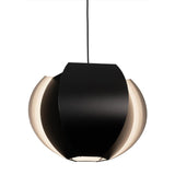 Medium Matt Black with Matt White Inside Veris Pendant Light by Cerno