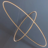 Ellisse Double Mega Pendant by Nemo, Finish: White, Black, Gold Painted, Color Temperature: 2700K, 3000K, | Casa Di Luce Lighting