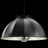 Cupola 76 Pendant by Fortuny by Venetia Studium, Color: Black, Finish: Silver Leaf, | Casa Di Luce Lighting