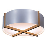 Brushed Aluminium Plura Flushmount by Cerno