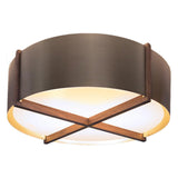 Distressed Brass Plura Flushmount by Cerno