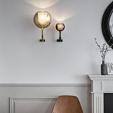 Glo Wall Lamp by Penta, Color: Transparent, Black, Silver, Rose Gold-Cangini & Tucci, Gold, Blue, Green, Violet, 4Ever-Penta, Finish: Matt Gold-Penta, Matt Black, Size: Mini, Medium | Casa Di Luce Lighting