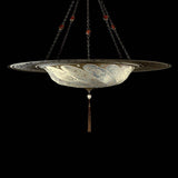 Sage Grey Classic Scudo Saraceno Silk Suspension with Metal Ring by Fortuny
