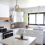 Karin Pendant by Mitzi, Finish: Brass Aged, Nickel Polished, Size: Small, Large, | Casa Di Luce Lighting