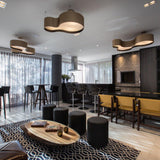 KS Line Pendant Light By Accord, Color: Imbuia, Louro Freijo, Teak, American Walnut, Maple, Charcoal, Sand, Organic Black, Organic White, Organic Cappuccino, Organic Gold, Organic Lead Grey, Size: Small, Medium, Large, ,| Casa Di Luce Lighting