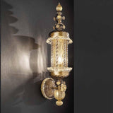 Bucintoro Wall Light by Sylcom, Color: Milk White Clear - Sylcom, Finish: Gold, Size: Small | Casa Di Luce Lighting