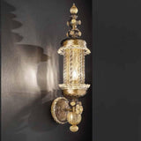 Bucintoro Wall Light by Sylcom, Color: Clear and 24kt Gold - Sylcom, Finish: Gold, Size: Small | Casa Di Luce Lighting