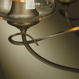Flora 5 Arm Chandelier by Hubbardton Forge, Finish: Mahogany-Hubbardton Forge, Bronze, Dark Smoke-Hubbardton Forge, Burnished Steel-Hubbardton Forge, Black, Natural Iron-Hubbardton Forge, Gold, Vintage Platinum-Hubbardton Forge, Soft Gold-Hubbardton Forge, Sterling-Hubbardton Forge, Glass Shade: Opal Glass, Clear Glass, | Casa Di Luce Lighting