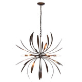 Dahlia Chandelier by Hubbardton Forge, Finish: White, Bronze, Dark Smoke-Hubbardton Forge, Black, Oil Rubbed Bronze, Natural Iron-Hubbardton Forge, Gold, Vintage Platinum-Hubbardton Forge, Soft Gold-Hubbardton Forge, Sterling-Hubbardton Forge, Modern Brass, Size: Medium, Large, | Casa Di Luce Lighting
