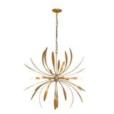 Dahlia Chandelier by Hubbardton Forge, Finish: White, Bronze, Dark Smoke-Hubbardton Forge, Black, Oil Rubbed Bronze, Natural Iron-Hubbardton Forge, Gold, Vintage Platinum-Hubbardton Forge, Soft Gold-Hubbardton Forge, Sterling-Hubbardton Forge, Modern Brass, Size: Medium, Large, | Casa Di Luce Lighting