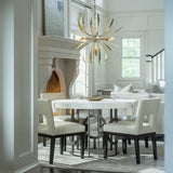 Dahlia Chandelier by Hubbardton Forge, Finish: White, Bronze, Dark Smoke-Hubbardton Forge, Black, Oil Rubbed Bronze, Natural Iron-Hubbardton Forge, Gold, Vintage Platinum-Hubbardton Forge, Soft Gold-Hubbardton Forge, Sterling-Hubbardton Forge, Modern Brass, Size: Medium, Large, | Casa Di Luce Lighting