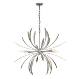 Dahlia Chandelier by Hubbardton Forge, Finish: White, Bronze, Dark Smoke-Hubbardton Forge, Black, Oil Rubbed Bronze, Natural Iron-Hubbardton Forge, Gold, Vintage Platinum-Hubbardton Forge, Soft Gold-Hubbardton Forge, Sterling-Hubbardton Forge, Modern Brass, Size: Medium, Large, | Casa Di Luce Lighting