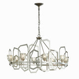 Gatsby Chandelier by Hubbardton Forge, Finish: White, Bronze, Dark Smoke-Hubbardton Forge, Black, Oil Rubbed Bronze, Natural Iron-Hubbardton Forge, Vintage Platinum-Hubbardton Forge, Soft Gold-Hubbardton Forge, Sterling-Hubbardton Forge, Modern Brass, Ink, Accent: Cristal, , | Casa Di Luce Lighting