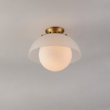 Domain Semi Flush Mount By Studio M, Finish: Natural Aged Brass