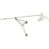 Nickel Plated and Glossy White Diana Wall Lamp by Delightfull