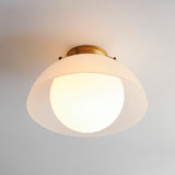 Domain Semi Flush Mount By Studio M, Finish: Natural Aged Brass