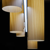 Black Note Keys LED Linear Suspension by LZF Lamps, Finish: Black Matte, Matt Ivory, Black Nickel, Gold, Wood Color: White Ivory-LZF, Cherry-LZF, Beech-LZF, Grey-LZF, | Casa Di Luce Lighting