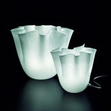 Foulard White Murano Glass Table Lamp by Murano Arte, Sizes: Medium, Large, , | Casa Di Luce Lighting