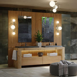 Sterling Olympus 3 Light Semi Flushmount in Washroom