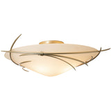 Modern Brass Wisp Semi Flushmount by Hubbardton Forge