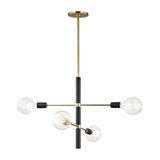 Astrid Chandelier by Mitzi, Finish: Aged Brass/Black-Mitzi, Number of Lights: 4, | Casa Di Luce Lighting