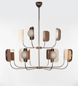 Leaf 7208-12 Chandelier by MM Lampadari, Finish: Brass Polished, Satin Brass, Brass Burnished, Glossy Copper, Satin Copper-CVL, Matt Black, Light Option: G9, LED, Number of Lights: 2, 4, 8, 12, 24 | Casa Di Luce Lighting