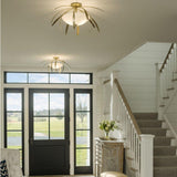 Dahlia Semi Flushmount by Hubbardton Forge, Finish: White, Bronze, Dark Smoke-Hubbardton Forge, Black, Oil Rubbed Bronze, Natural Iron-Hubbardton Forge, Gold, Vintage Platinum-Hubbardton Forge, Soft Gold-Hubbardton Forge, Sterling-Hubbardton Forge, Modern Brass, , | Casa Di Luce Lighting