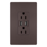 Dark Bronze 15A Tamper Resistant USB Outlet by Legrand Adorne