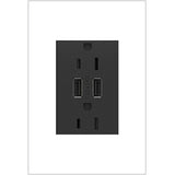 Adorne Dual-USB Outlet by Legrand Adorne, Color: Graphite-Legrand Adorne, Magnesium-Legrand Adorne, White, , | Casa Di Luce Lighting