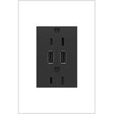 Adorne Dual-USB Outlet by Legrand Adorne, Color: Graphite-Legrand Adorne, Magnesium-Legrand Adorne, White, , | Casa Di Luce Lighting