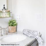 Two Single Pole Switches in bathroom