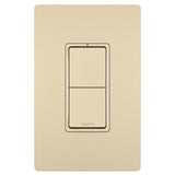 Ivory Radiant Two Single Pole Switches by Legrand Adorne