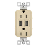 Ivory Radiant 15A Tamper Resistant USB Outlet by Legrand Adorne