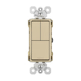 Ivory Radiant Two Single Pole Switch and Single Pole 3 Way by Legrand Adorne