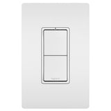 White Radiant Two Single Pole Switches by Legrand Adorne