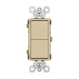 Ivory Radiant Two Single Pole Switches by Legrand Adorne