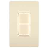 Light Almond Radiant Two Single Pole Switches by Legrand Adorne