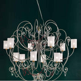 Anima 2017-L12L Chandelier by Bellart by Bellart, lampshades: White, Violet, , | Casa Di Luce Lighting