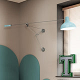 Nickel Plated and Glossy Baby Blue Diana Wall Lamp by Delightfull