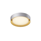 Echo LED Flush Mount By ET2, Size: Medium, Finish: White / Gold