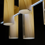 Black Note Keys LED Linear Suspension by LZF Lamps, Finish: Black Matte, Matt Ivory, Black Nickel, Gold, Wood Color: White Ivory-LZF, Cherry-LZF, Beech-LZF, Grey-LZF, | Casa Di Luce Lighting