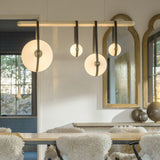 Derby Linear 4-Light LED Pendant by Hubbardton Forge, Finish: Polished Nickel, Antique Brass, Wood Color: Black Wood, Maple Wood, | Casa Di Luce Lighting