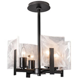 Black Arc Semi Flushmount by Hubbardton Forge