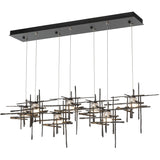 Frosted Glass-Dark Smoke Tura Linear Suspension by Hubbardton Forge