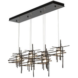 Frosted Glass-Dark Smoke Tura Linear Suspension by Hubbardton Forge