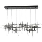 Frosted Glass-Dark Smoke Tura Linear Suspension by Hubbardton Forge