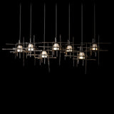 Frosted Glass-Dark Smoke Tura Linear Suspension by Hubbardton Forge